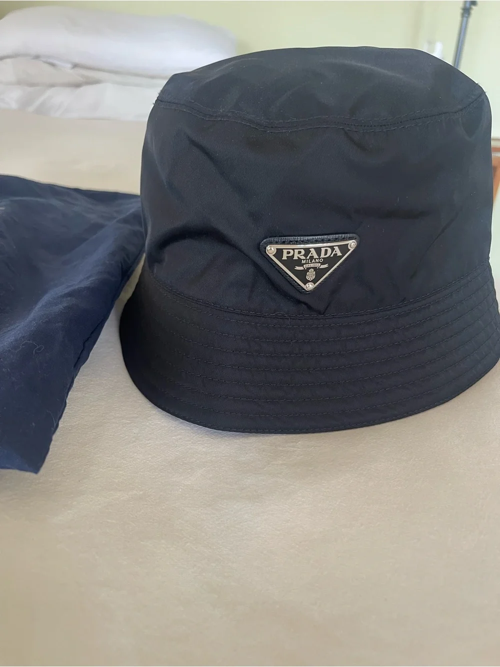 Prada Black Re-Nylon Bucket Hat